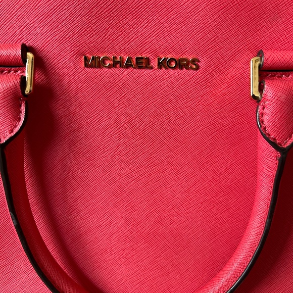 Michael Kors Selma Satchel- Pink/Red - Picture 7 of 7